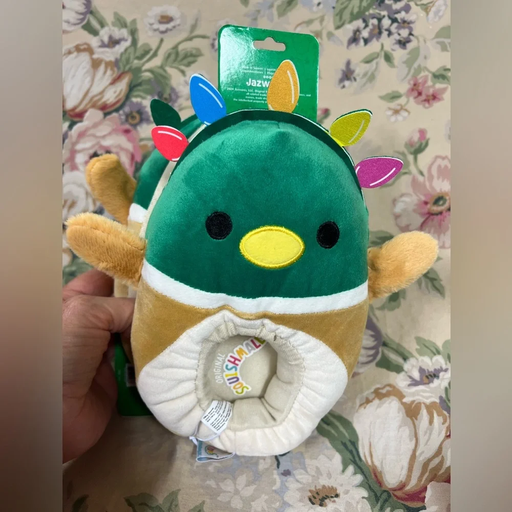 Squishmallows Festive Green Plush with Colorful Accents